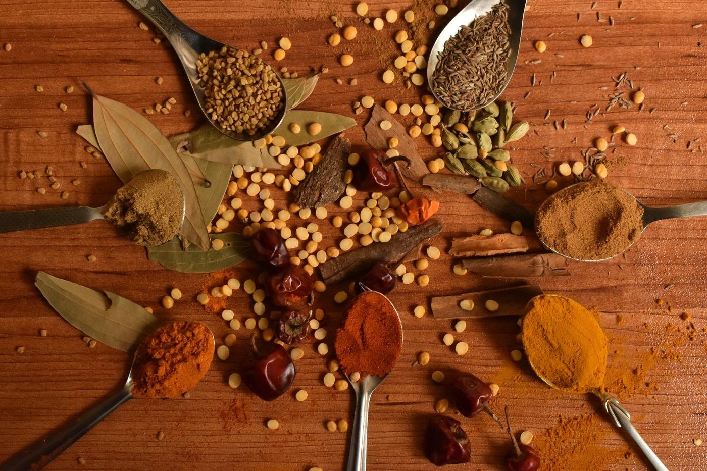 Whole spices used in our flavours